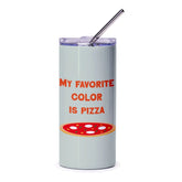 My Favorite Color is Pizza, Funny Food Tumbler, Pizza Lover Gift, Quirky Tumbler, Gift for Her, Novelty Tumblers, Pizza Tumbler - Tawshia